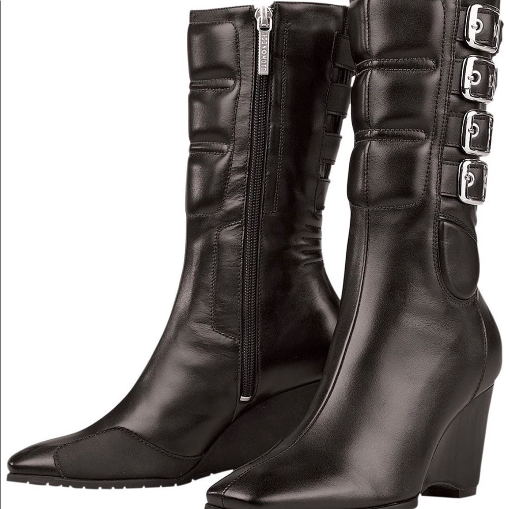 ICON WOMEN’S BOMBSHELL BLACK LEATHER BOOTS! 8.5